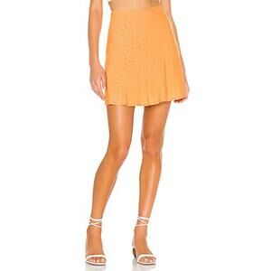 Revolve Lovers + Friends Mini Skirt in Tangerine Orange Size XXS